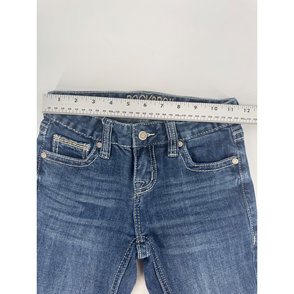 Rock and Roll Denim Girls Bootcut Jeans Dark Wash Adjustable Waist Size 10 - Picture 4 of 13